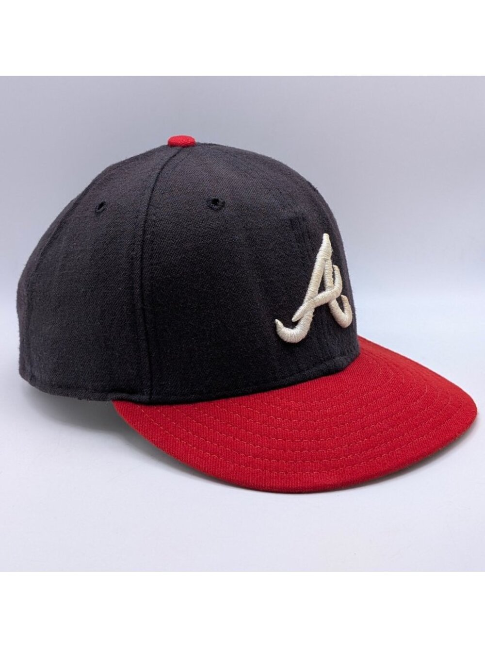 Atlanta Braves New Era Diamond Collection Wool Fitted Size 7 5/8 Hat USA Made